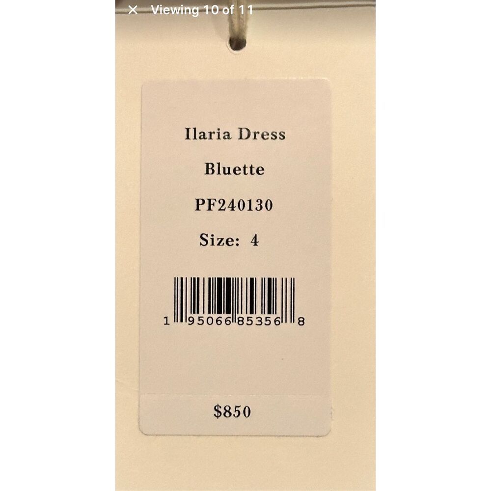 ULLA JOHNSON Ilaria Silk Dress in Bluette NWT Size 4 - Picture 10 of 11